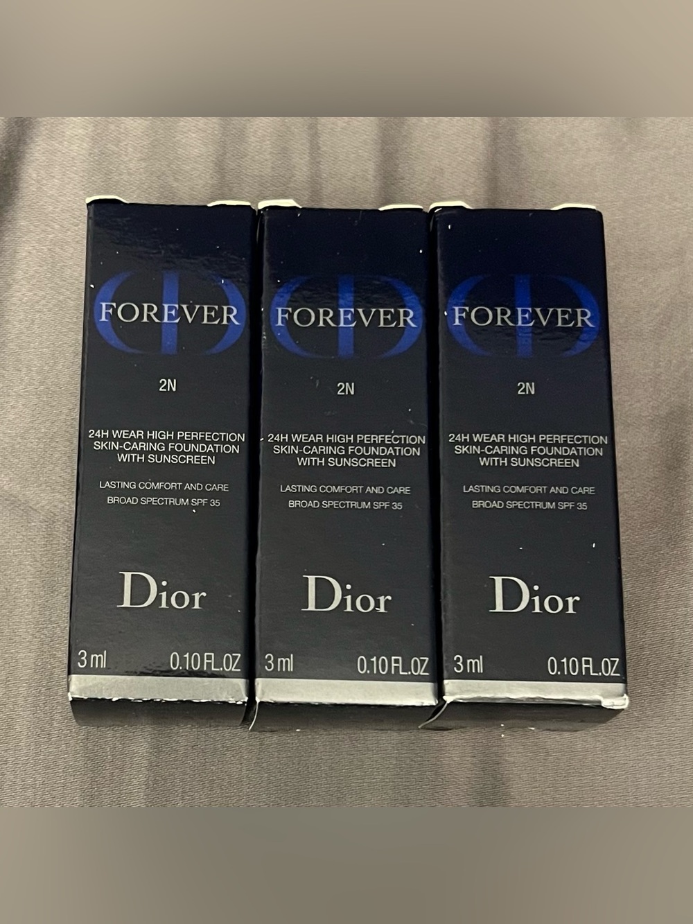 ( 3 tubes ) Forever Skin Glow by Dior 2N Neutral 3ml Mini 0.10 oz